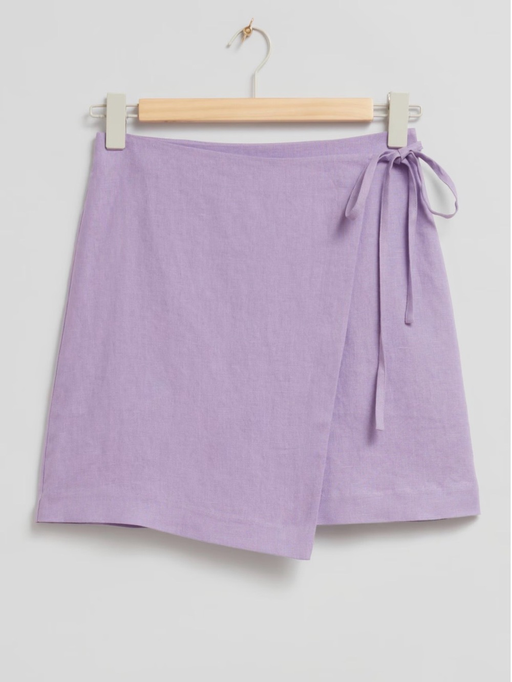 & Other Stories Lavender Wrap Mini Skirt